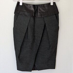 Alexander Wang Pencil Skirt size 4 Leather Original